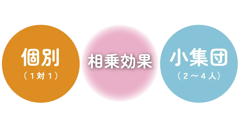 個別と小集団の相乗効果イメージ図